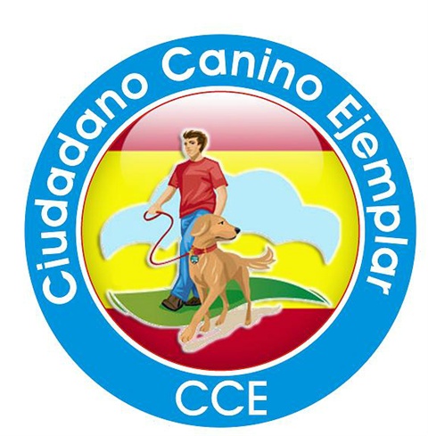 Emblema del Programa Ciudadano Canino Ejemplar junto a la acreditación de Juez Evaluador